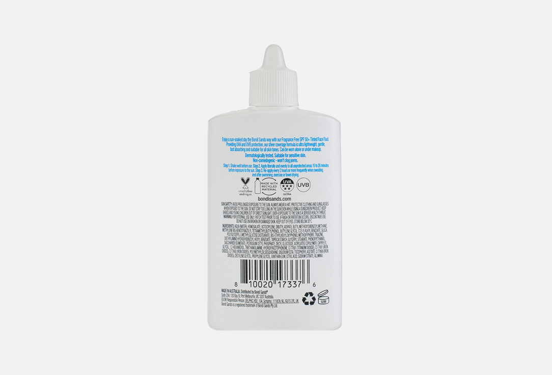 Bondi Sands Tinted Face Fluid SPF 50+ Fragrance Free