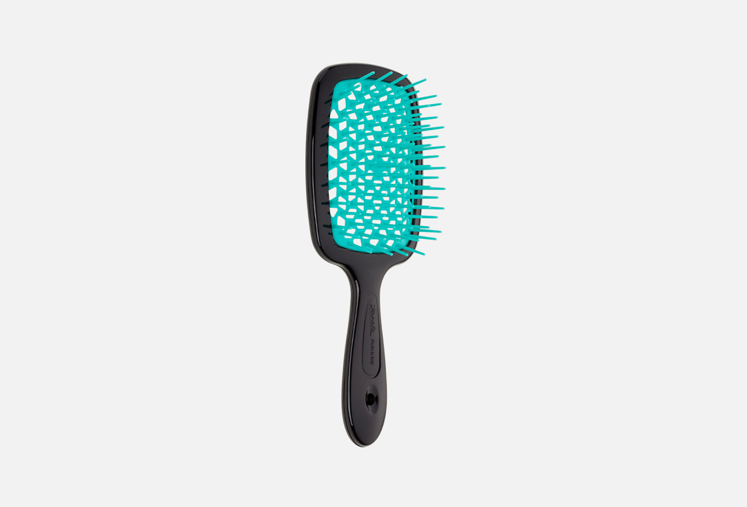 Janeke  small hair brush Superbrush Black Turquoise 