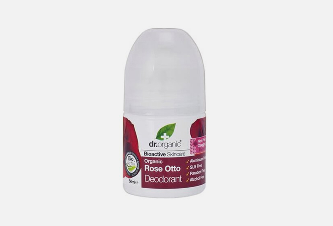 Dr.Organic Deodorant RollOn Rose 