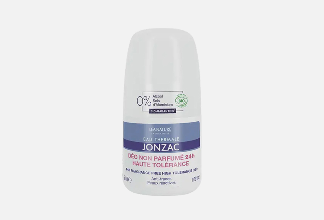 Jonzac Deodorant Roll-on 24H Fragrance free High Tolerance