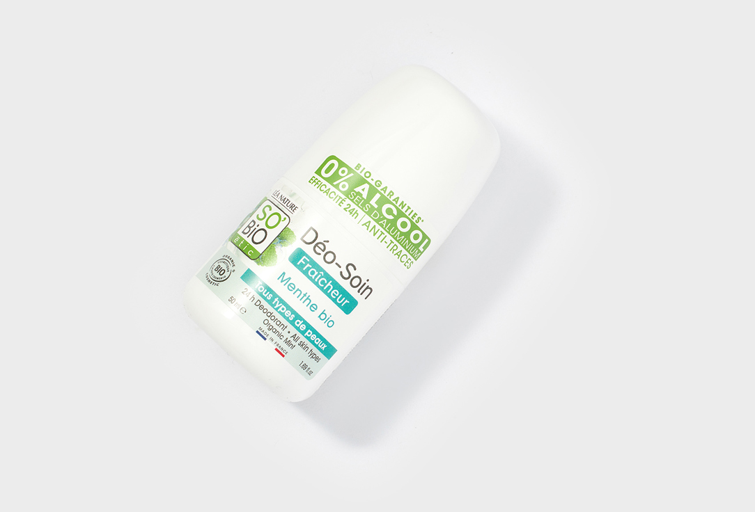 SO BiO etic Deodorant  Roll-On Organic Mint