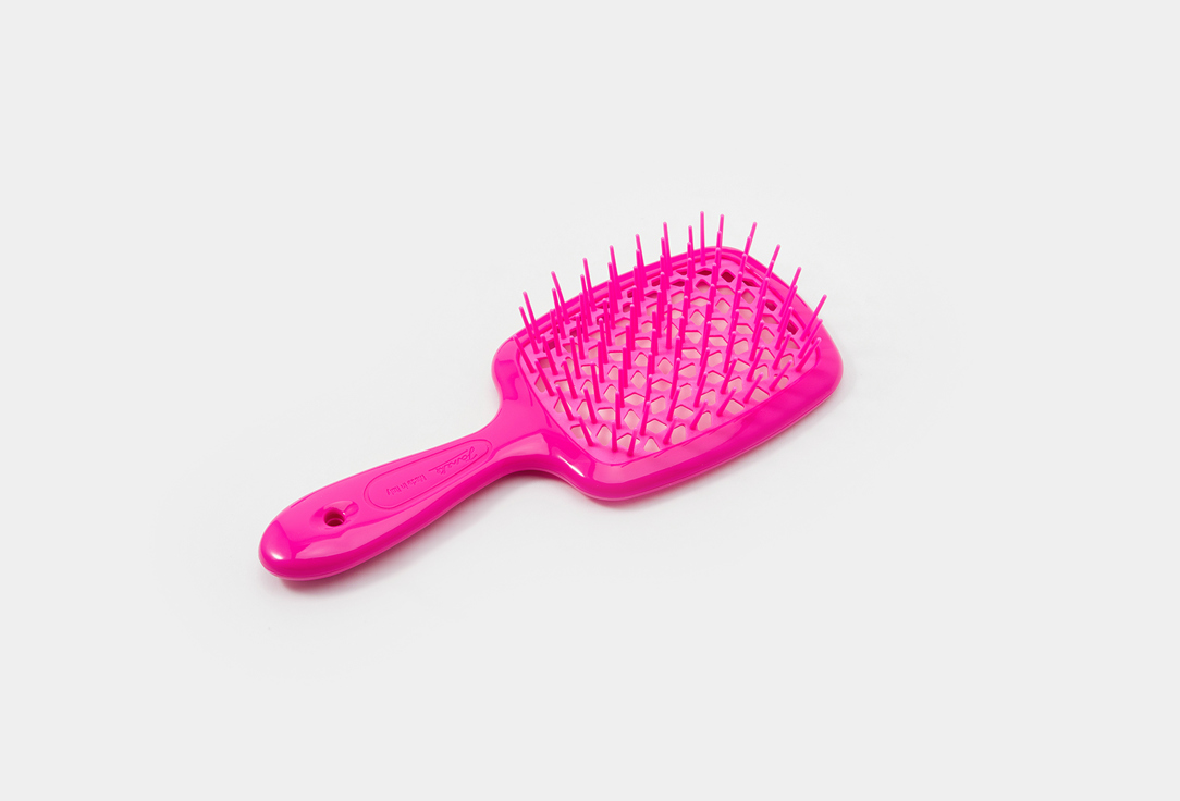 Janeke Plastic hair brush  Pink Fluo