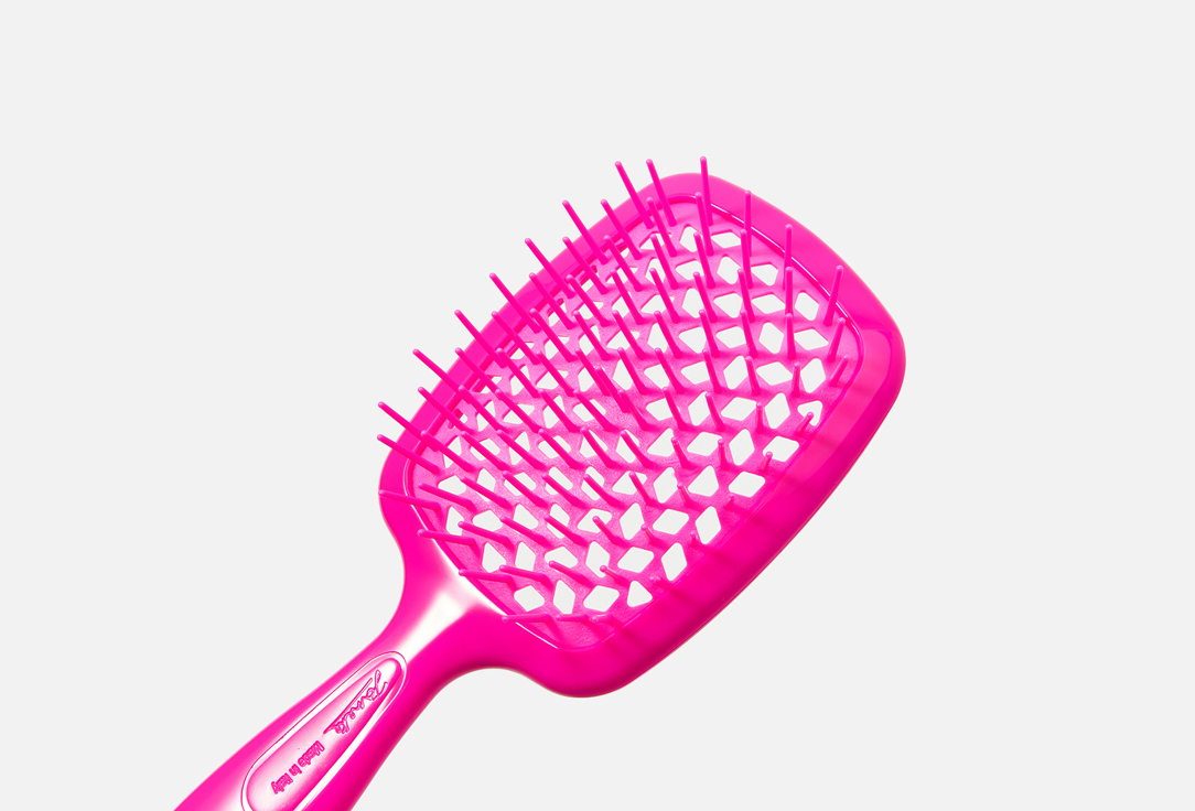 Janeke Plastic hair brush  Pink Fluo