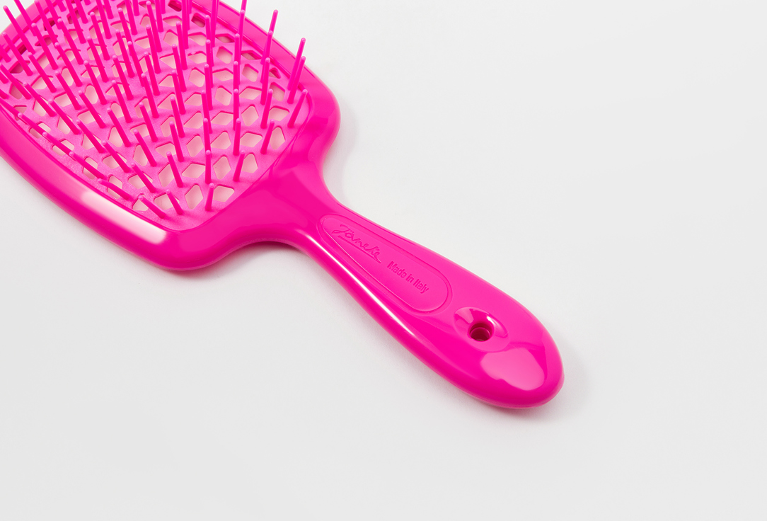 Janeke Plastic hair brush  Pink Fluo