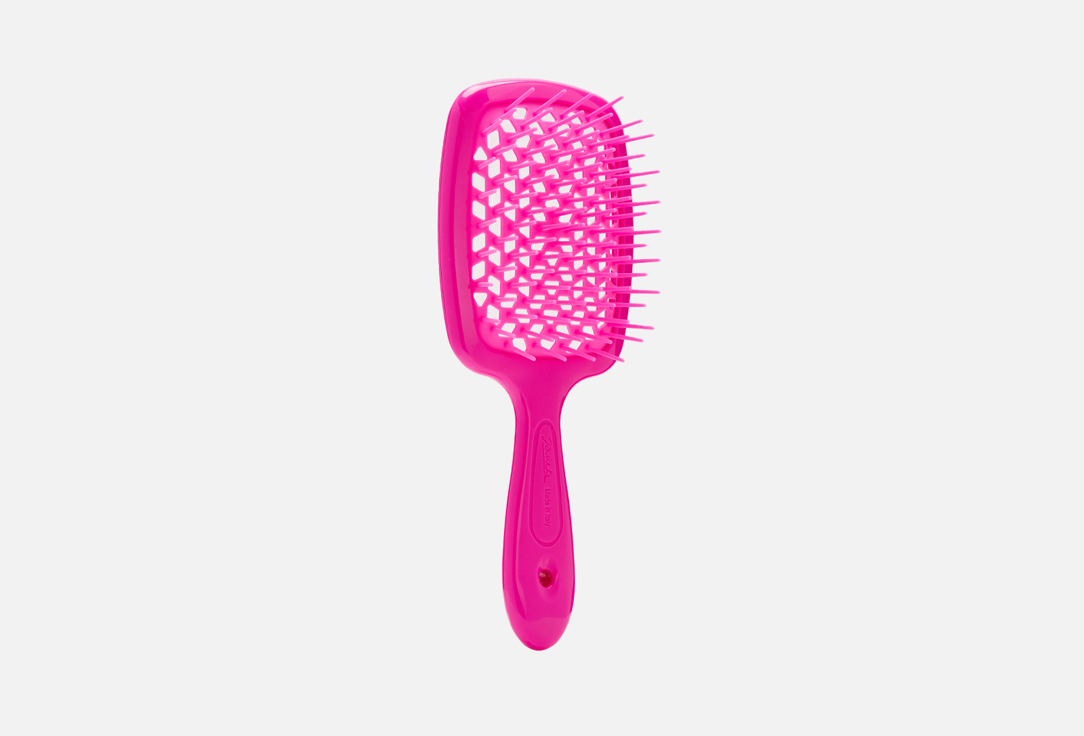 Janeke Plastic hair brush  Pink Fluo