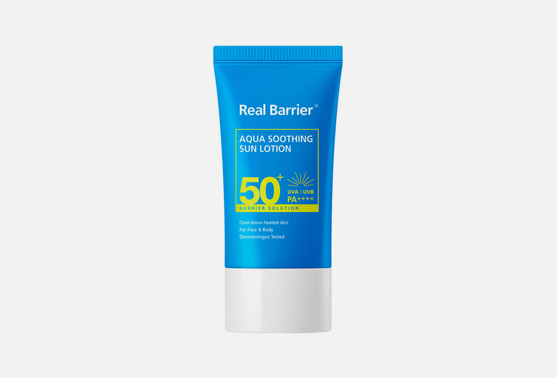 Real Barrier Moisturizing sunscreen lotion spf50+ Aqua soothing 