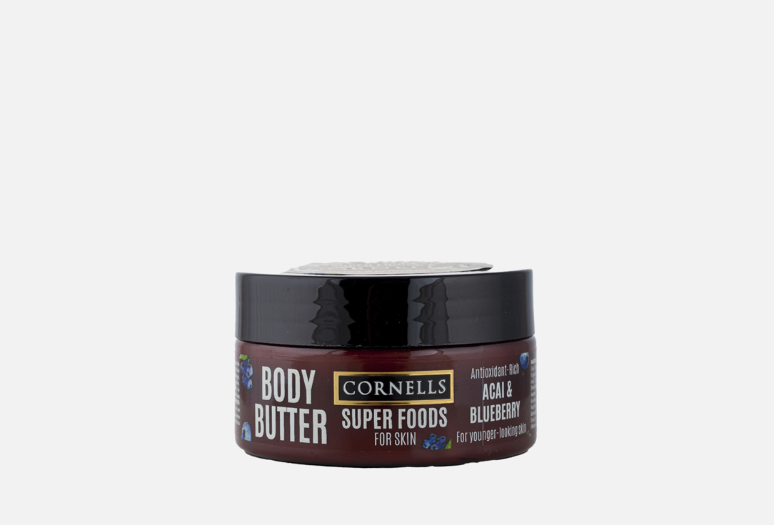 CORNELLS Body Butter Rejuvenates skin tone and texture to promote a more youthful Acai & Blue Berry