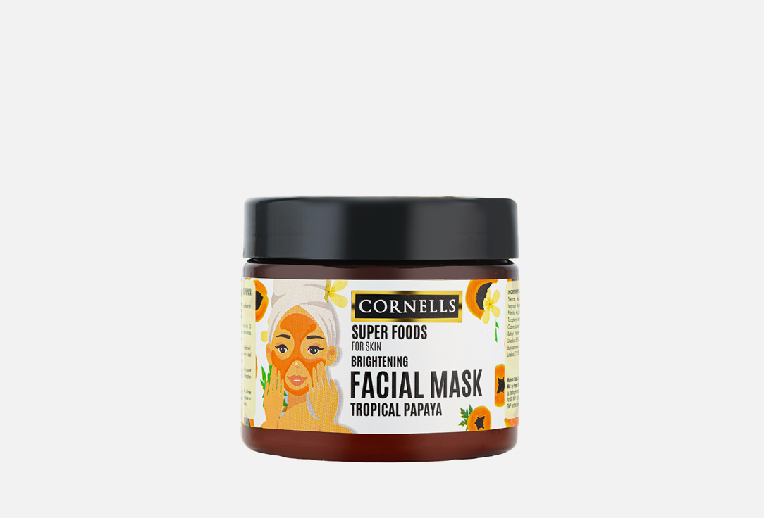 CORNELLS Face Mask Moisturizes, softens rough texture and rough areas Tropical Papaya