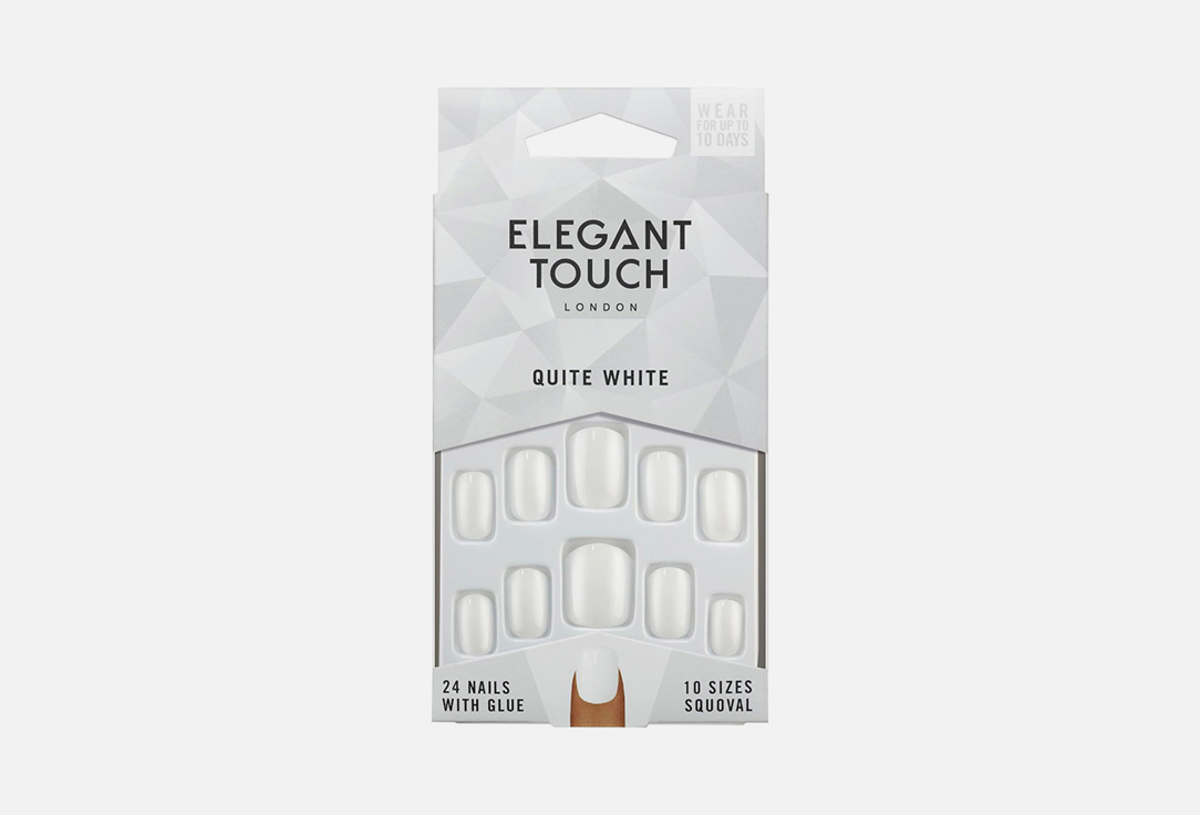 ELEGANT TOUCH Colour false nails Cloud white