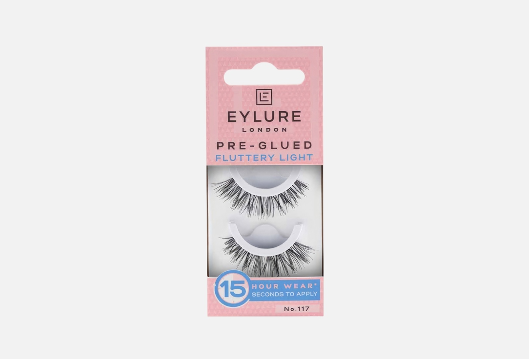 Eylure Pre-Glued False Lashes Fluttery Light 117