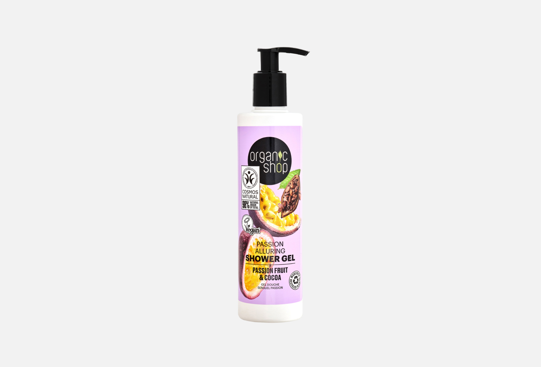 Organic Shop Alluring Shower Gel Passion Fruit And Cocoa