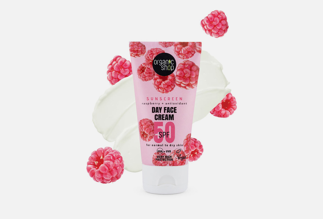 Organic Shop Sunscreen Day Face Cream SPF50 Sun. Sunscreen