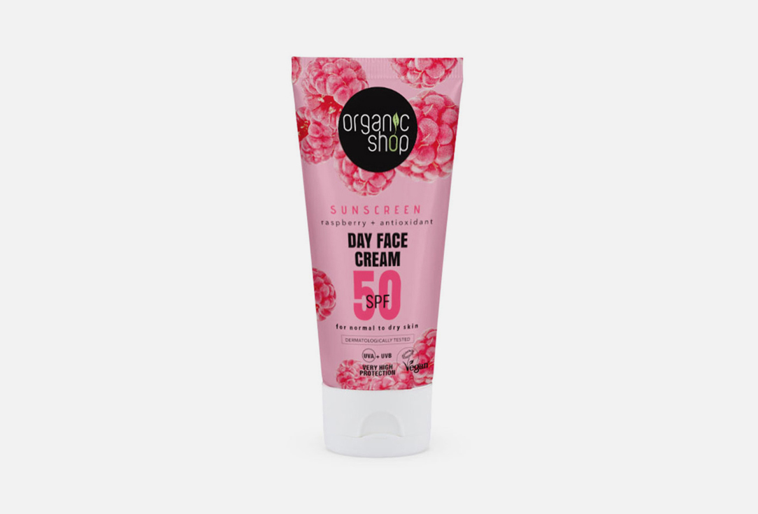 Organic Shop Sunscreen Day Face Cream SPF50 Sun. Sunscreen