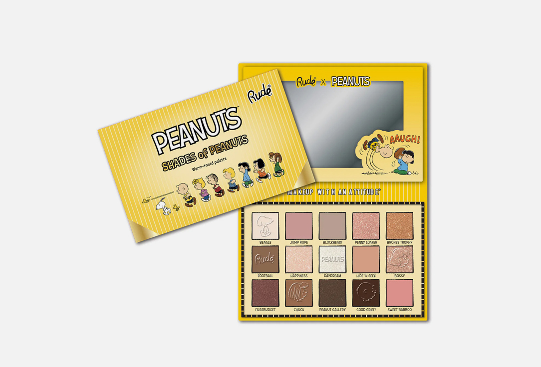 Rude Licence Eyeshadow Palette Shades of peanuts