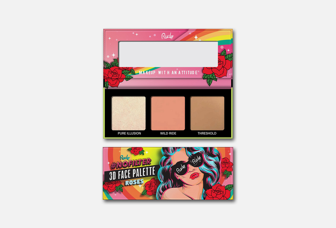 Rude Cosmetics Face palette Nofilter 3d