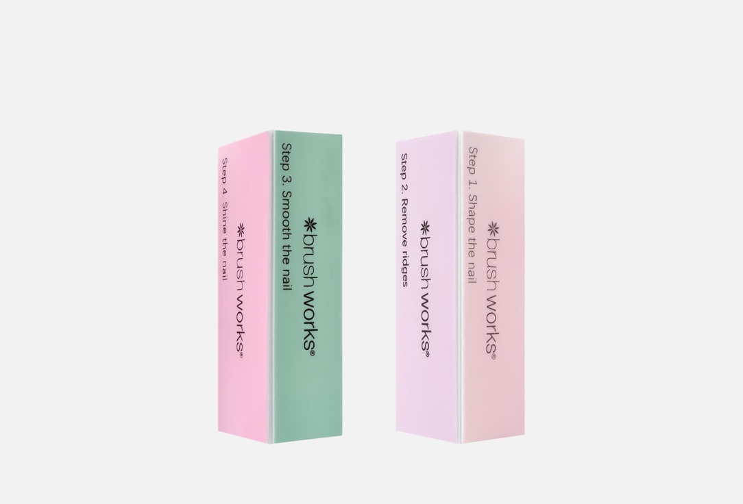 brushworks Buffing Blocks Duo Pastel Nail 