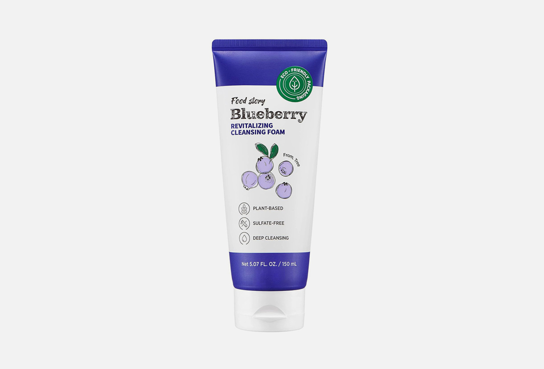 Food Story Revitalizing Face Cleansing Foam Blueberry