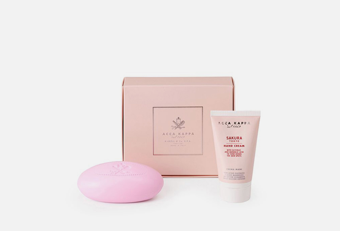 Acca Kappa Hand Cream & Skin Cleaning Soap Set Sakura tokyo