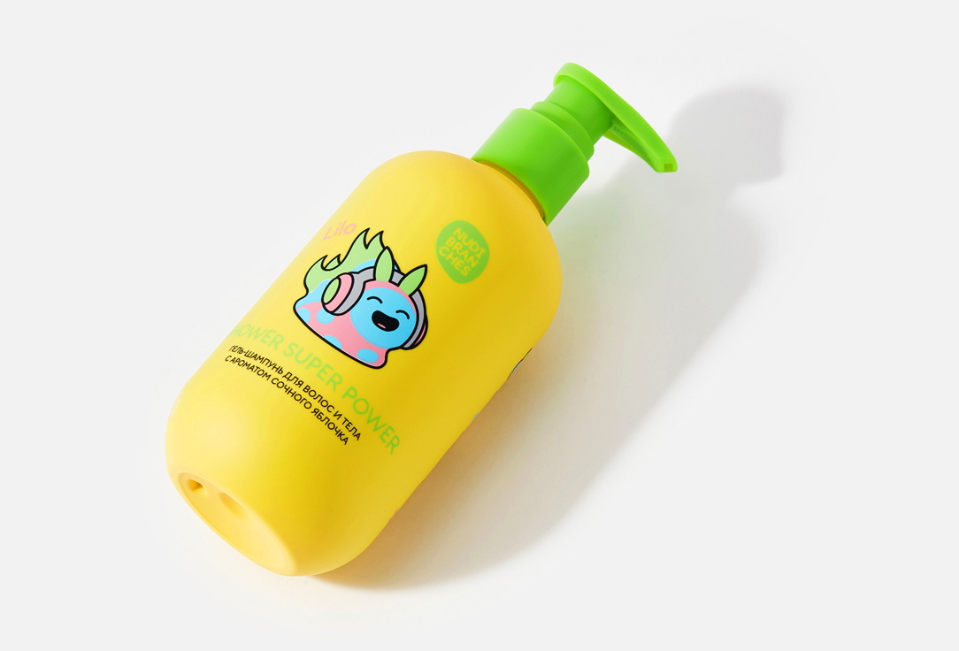 Nudibranches Cleansing Hair&Body Gel Shampoo Shower super power! bouncy apple 300 ml Nudibranches Cleansing Hair&Body Gel Shampoo Shower super power! bouncy apple