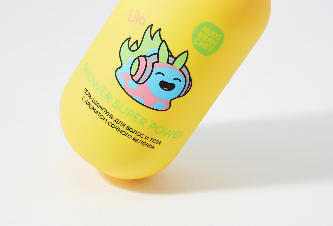 Nudibranches Cleansing Hair&Body Gel Shampoo Shower super power! bouncy apple 300 ml Nudibranches Cleansing Hair&Body Gel Shampoo Shower super power! bouncy apple