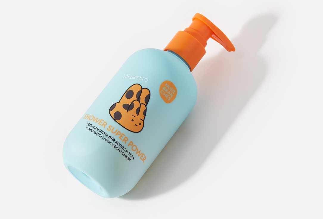 Nudibranches Cleansing Hair&Body Gel Shampoo Shower super power! Mango 300 ml Nudibranches Cleansing Hair&Body Gel Shampoo Shower super power! Mango