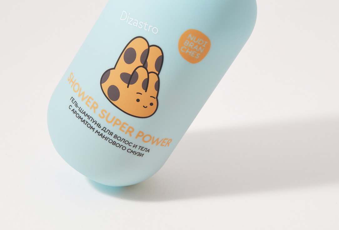 Nudibranches Cleansing Hair&Body Gel Shampoo Shower super power! Mango 300 ml Nudibranches Cleansing Hair&Body Gel Shampoo Shower super power! Mango
