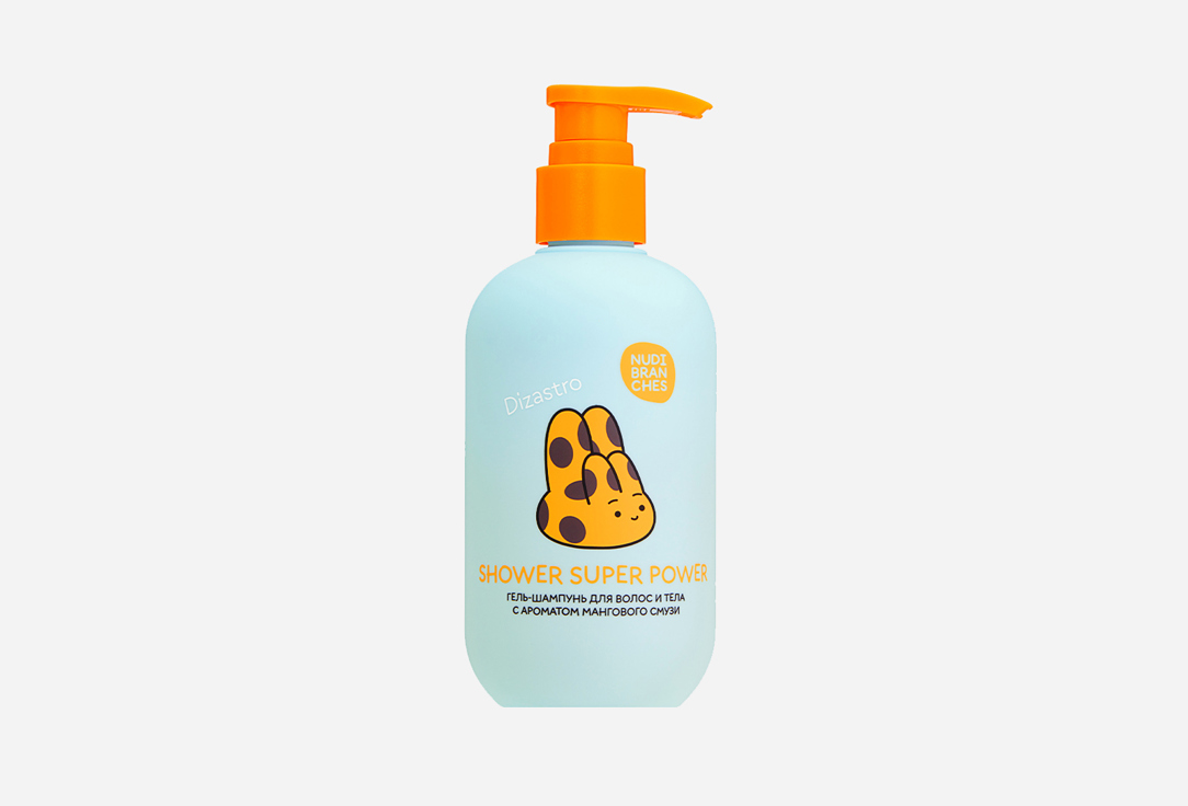 Nudibranches Cleansing Hair&Body Gel Shampoo Shower super power! Mango 300 ml Nudibranches Cleansing Hair&Body Gel Shampoo Shower super power! Mango