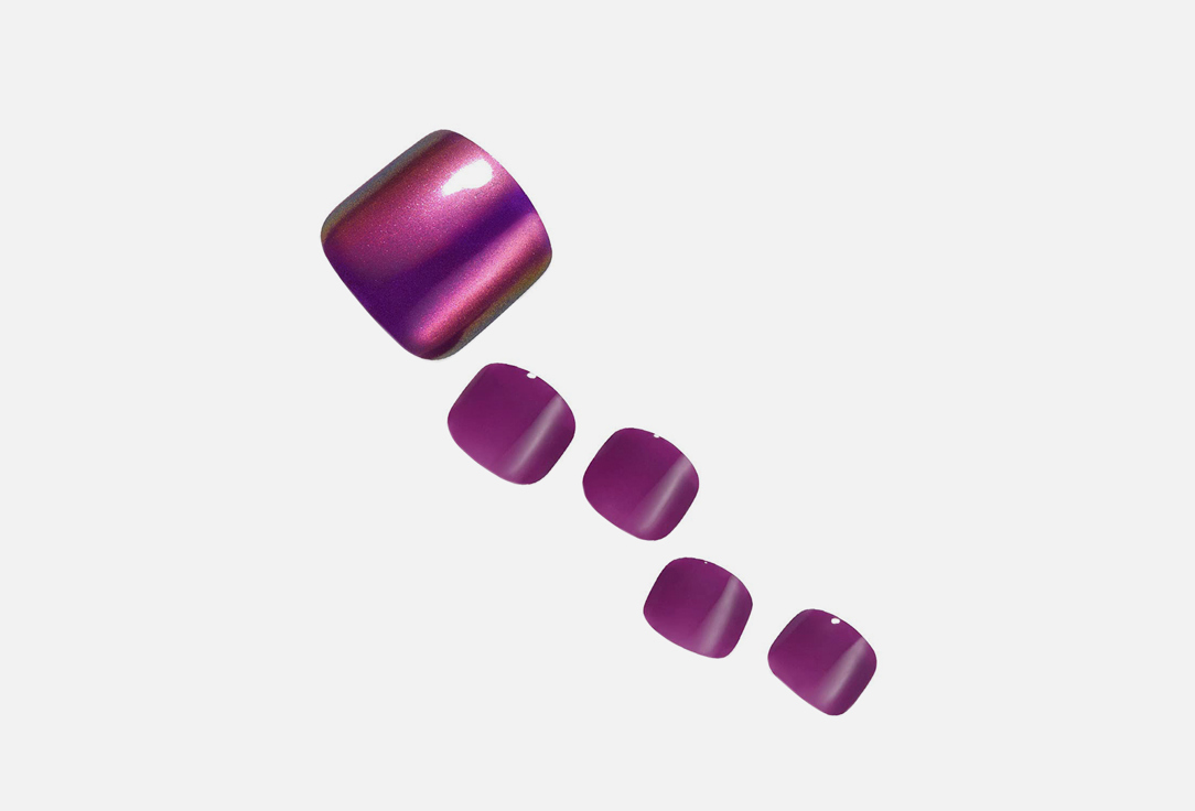 Dashing Diva Press-on Nails Plum Galaxy Mirror