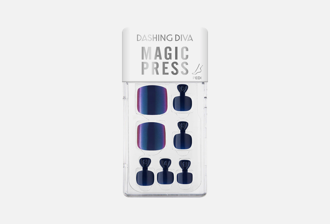 Dashing Diva Press-on Nails Navy Galaxy Mirror