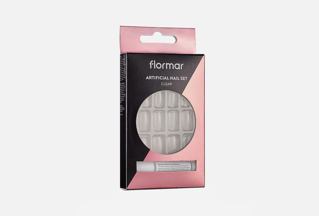 Flormar Artificial Nail Set  Clear 