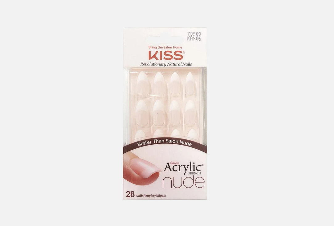 KISS NEW YORK Professional Press-On Gel Nails Salon Acrylic Nude French