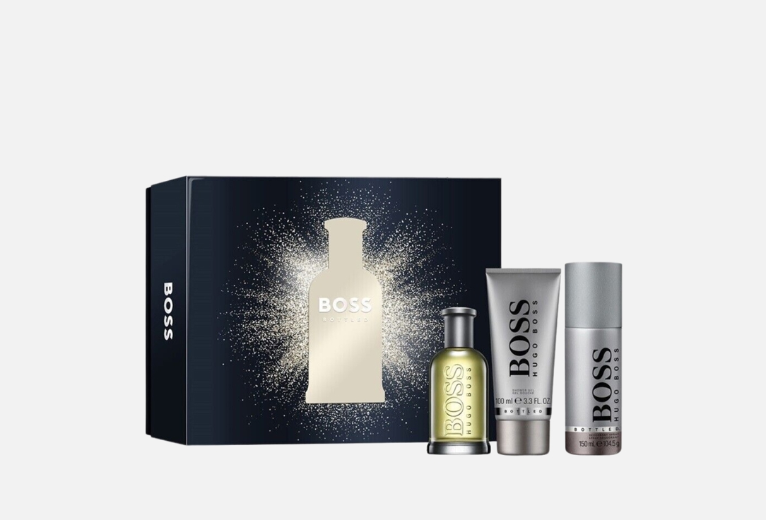 Hugo Boss Eau De Toilette & Shower Gel, & Deodorant Spray Set Xmas 2023 - Bottled