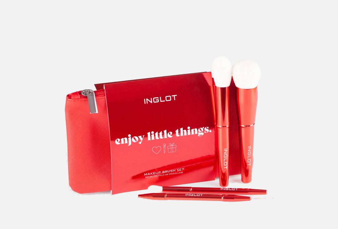 Inglot Brush set with makeup bag Enjoy little things