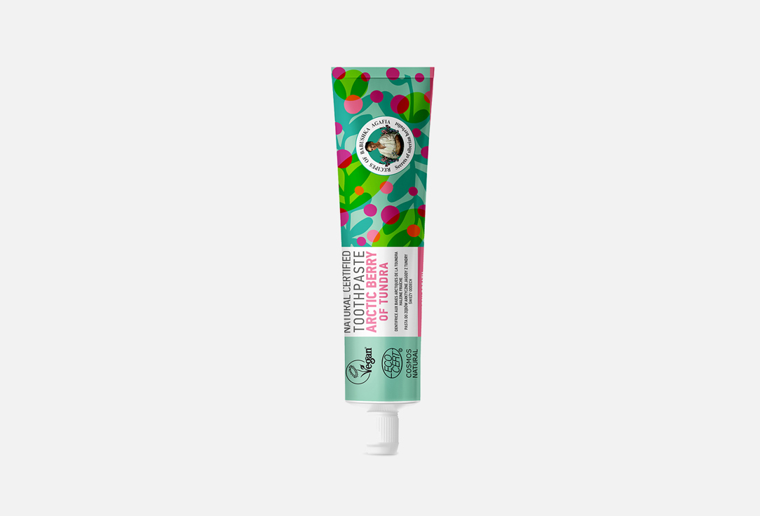 White Agafia Toothpaste Arctic Berry of Tundra Natural Certified 