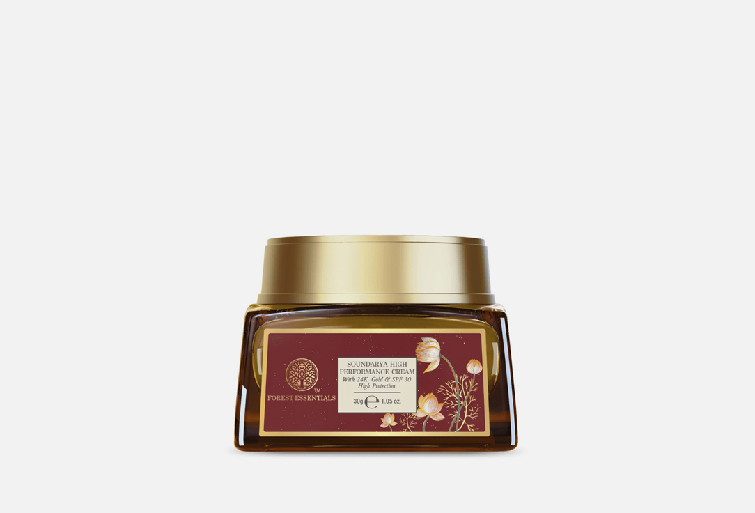 Forest Essentials High Performance day cream SPF30 Soundarya with 24 Kgold  