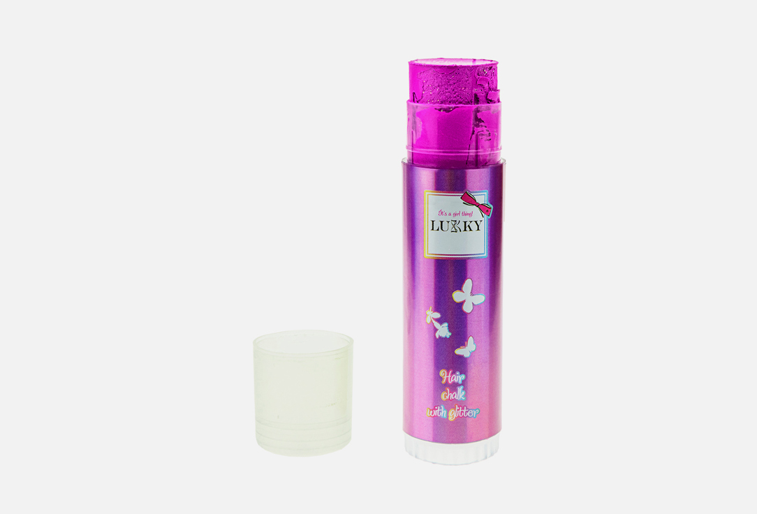 Lukky Hair Chalk With Glitter Raspberry Flavor