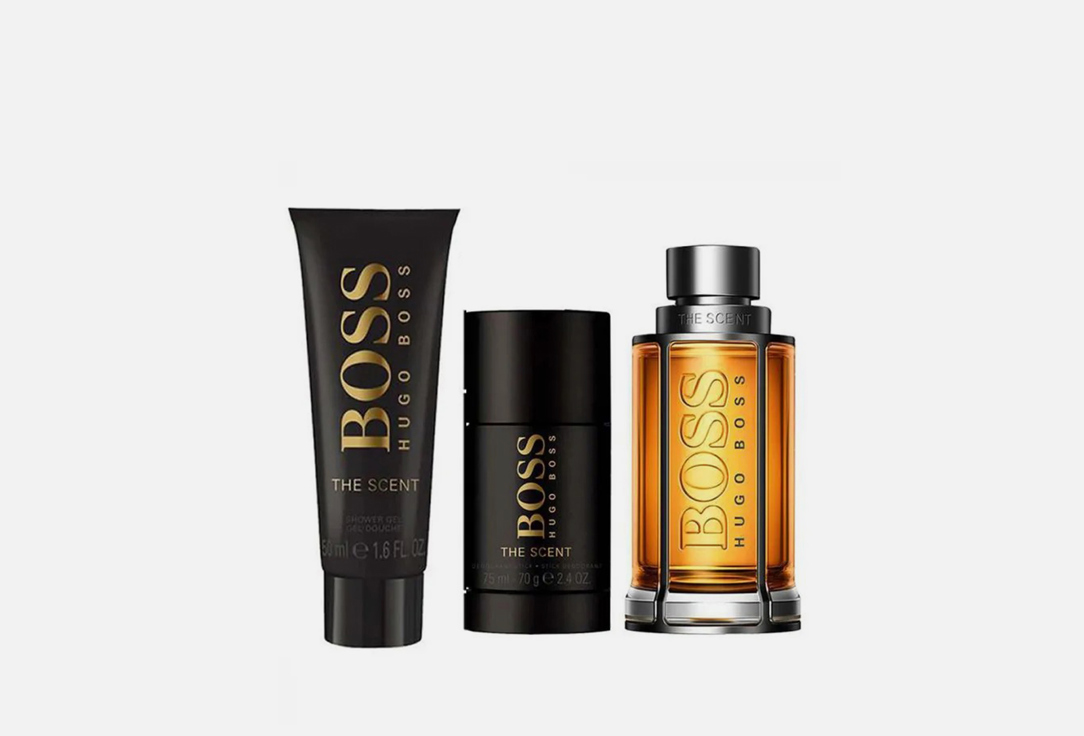 Hugo Boss Eau de Toilette, Shower Gel, Deodorant Stick Set The Scent Spring 2023 Premium 