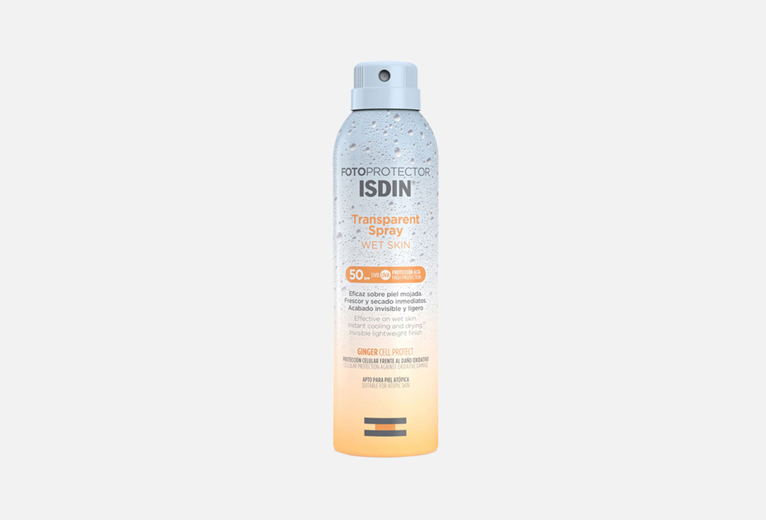 ISDIN Sunscreen Spray SPF50+  Fotoprotector  Transparent Wet Skin 