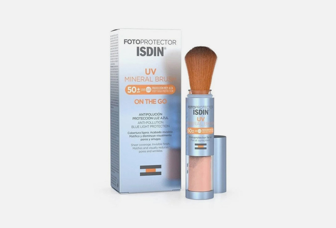 ISDIN Sunscreen Cream SPF50+ Fotoprotector Uv Mineral Brush