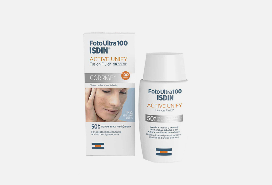 ISDIN Fluid Face Sunscreen SPF50+ Fotoultra 100 Active Unify Fusion Fluid 