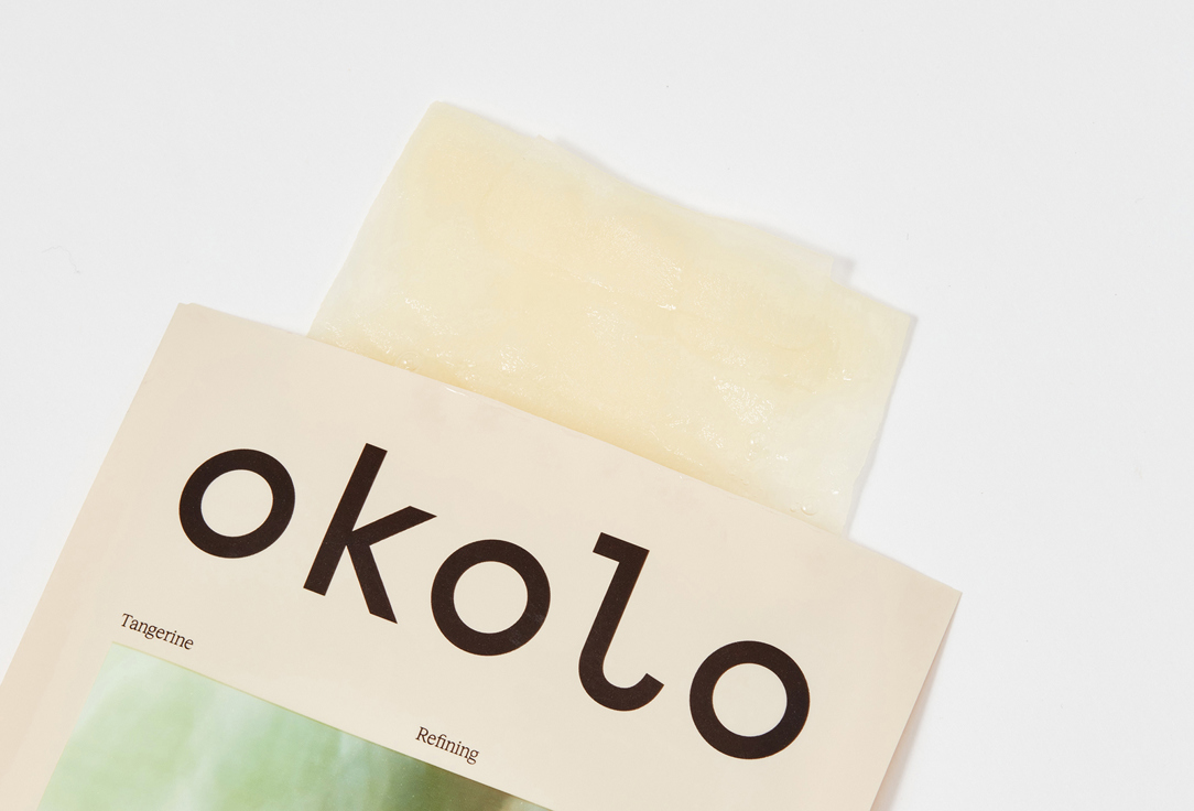 OKOLO Pore-refining sheet mask with Korean green tangerine Tangerine Refining Mask