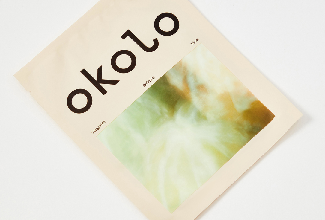 OKOLO Pore-refining sheet mask with Korean green tangerine Tangerine Refining Mask