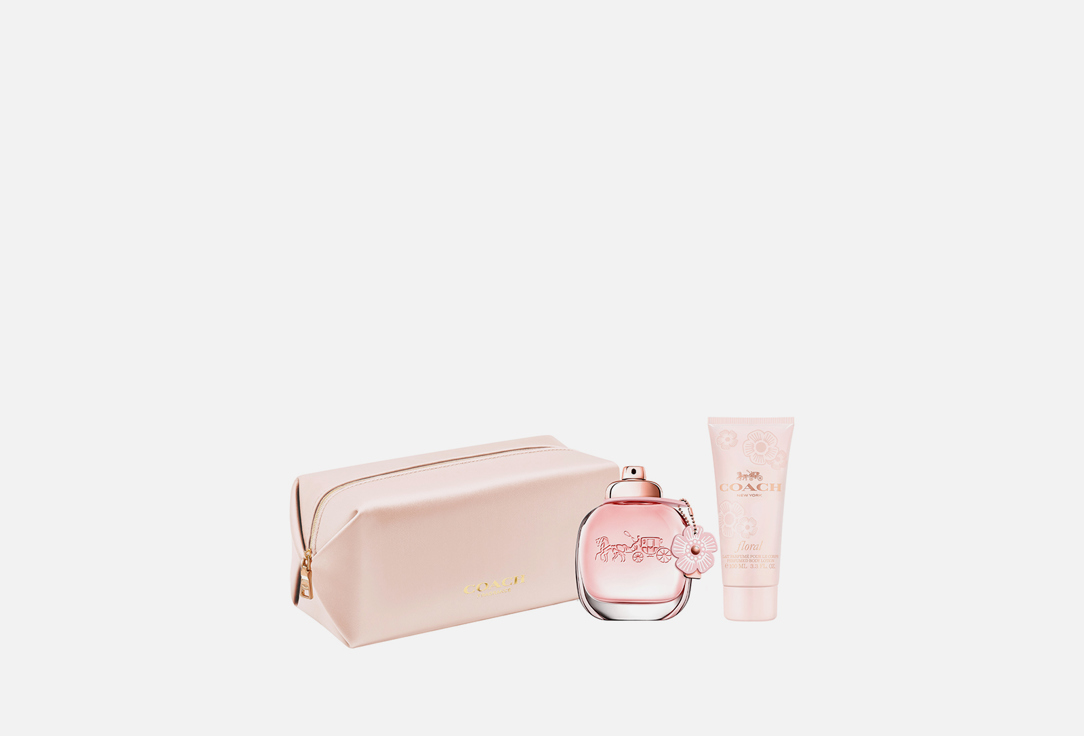 Coach Eau de Parfum Se t& Toiletry Pouch Floral