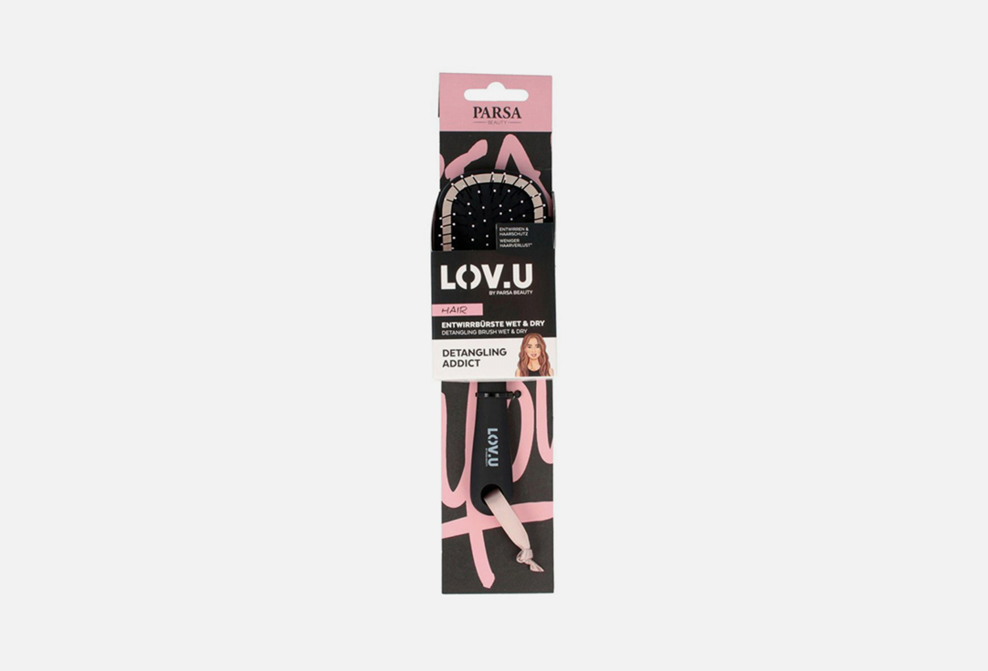 PARSA Travel Detangler Hair Brush LOV.U W&D