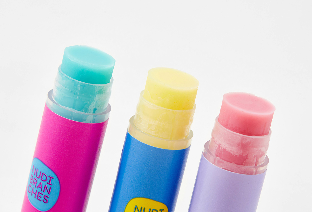 Nudibranches Hydrating Lip balm set mini rainbow 3 pcs Nudibranches Hydrating Lip balm set mini rainbow