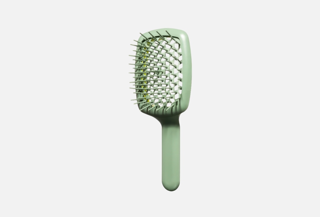 Janeke  Vented Hair brush  Curvy M  Green