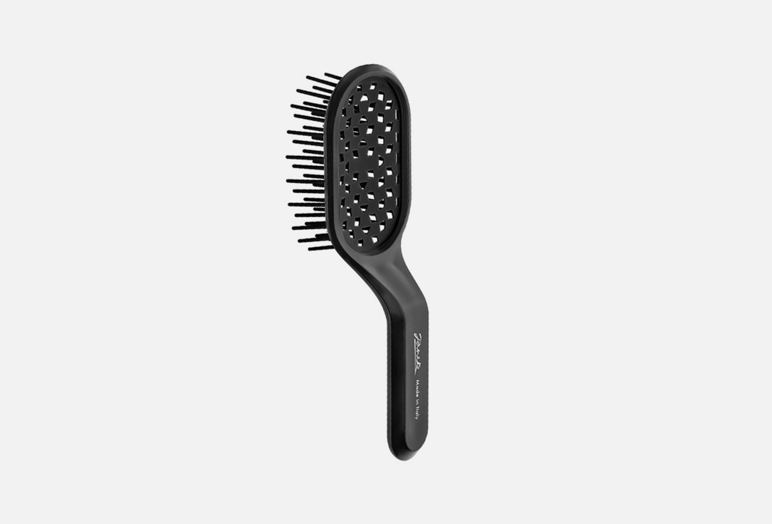 Janeke Pneumatic Hair brush  Curvy Bag Black