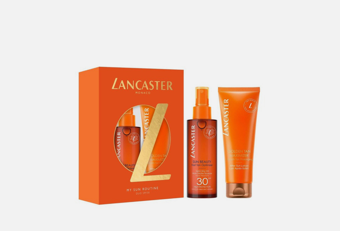 LANCASTER Body Oil SPF24 & Tinted Moisturizer SPF30 Set Sun Beauty