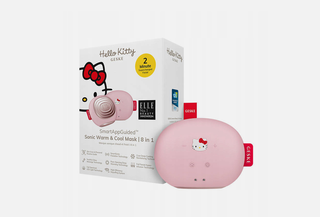 GESKE Thermal & Cooling Mask for Intensive Cleansing and Skin Massage Hello kitty Sonic Warm & Cool Mask 8 in 1 