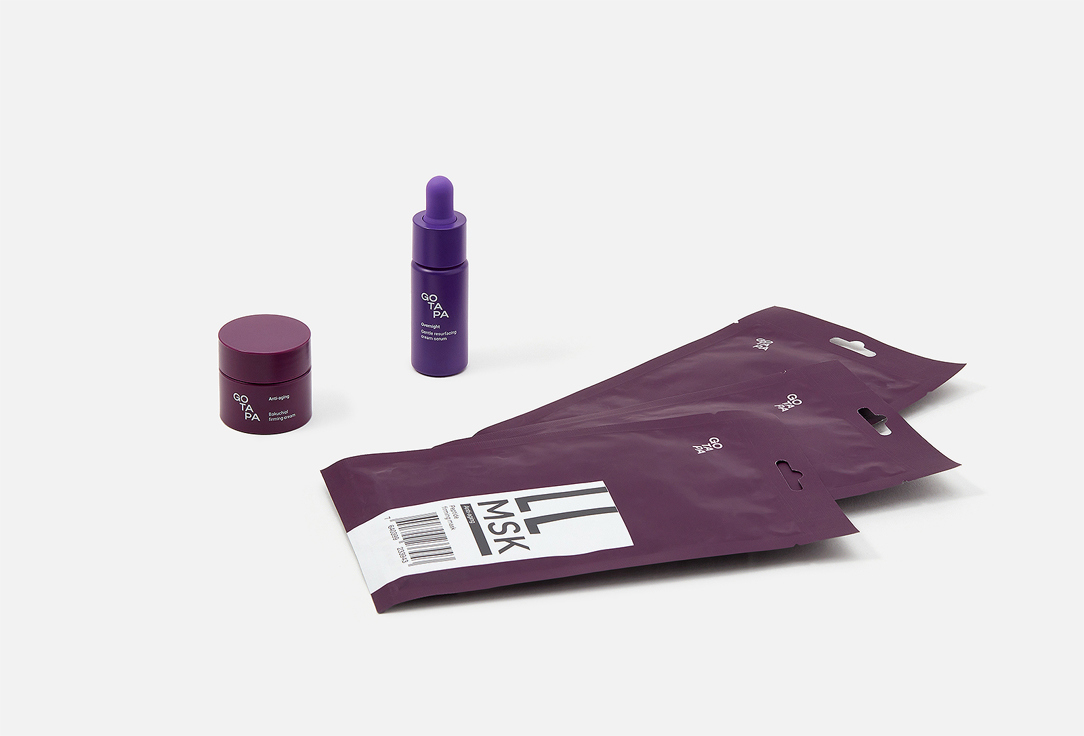 Go Tapa Skincare set: Face Serum, Mask, Cream Age Undo Trio
